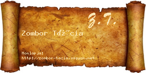 Zombor Tácia névjegykártya